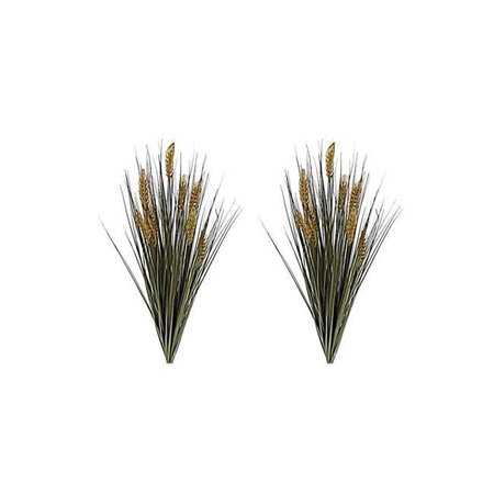 ADLMIRED BY NATURE Admired by Nature ABN3B001-GRN-2 28 in. Realistic Faux Wheat Grass for Fall Decor; Green -Set of 2 ABN3B001-GRN-2